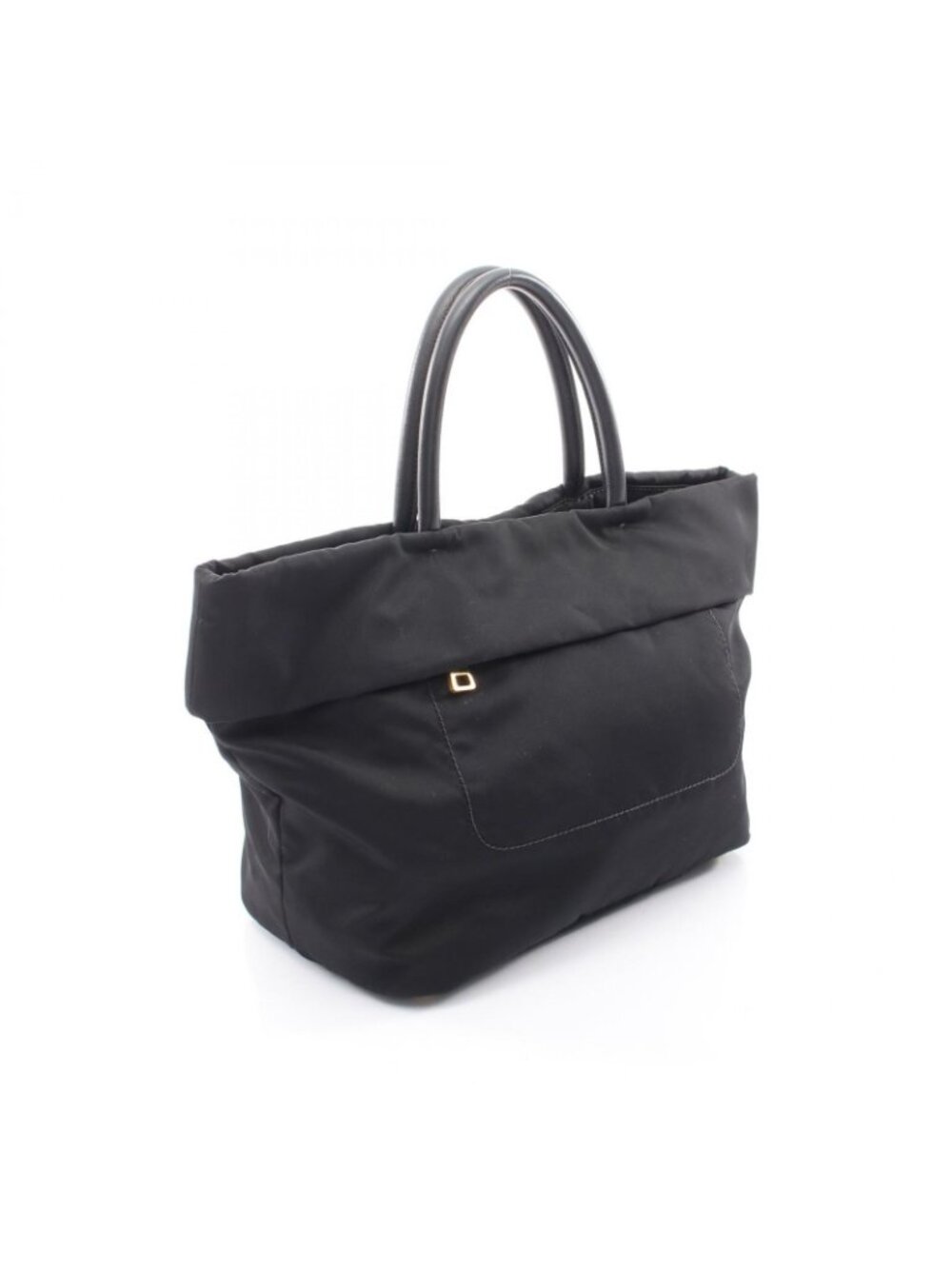 Prada Tote Trianglelogo Black Nylon Leather - Picture 2 of 9